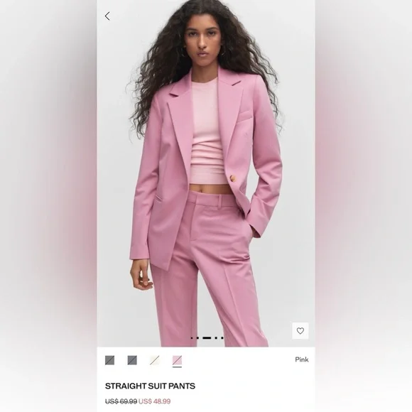 NWT Mango Pink Suit set - Picture 2 of 8